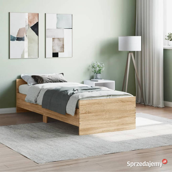 Łóżko bez materaca dąb sonoma 75x190 WM835948 Warszawa sprzedam