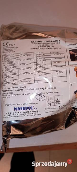 Kaptur ucieczkowy maskpol z filtrem