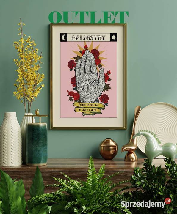Obraz plakat grafika Palmistry czarna rama Warszawa