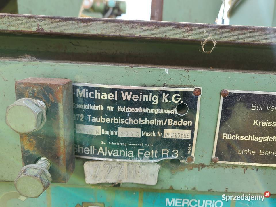 Strugarka czterostronna Weinig U 17N 7głowic Karsin sprzedam