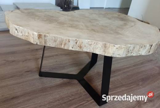 Stolik kawowy plaster drewna śląskie