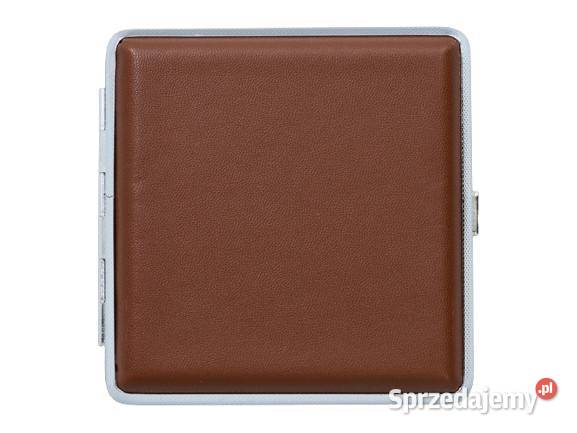 Metalowa Papierośnica Pokryta Gładką Ekoskórą Ostrowy nad Okszą