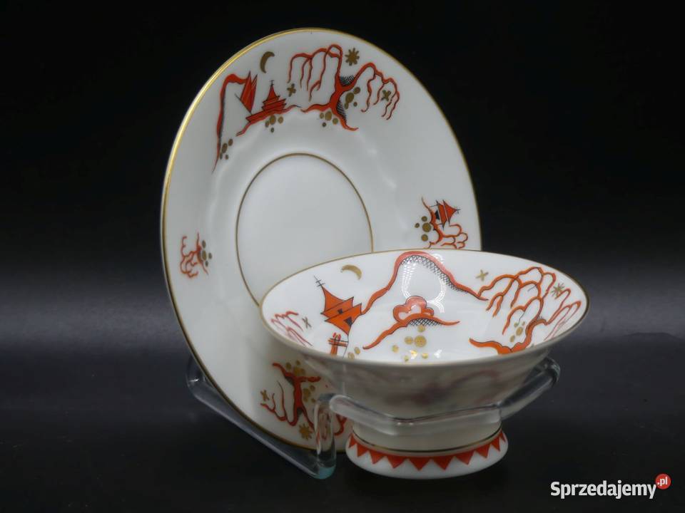 Piękny witrynowy komplet do mokki Rosenthal Poznań