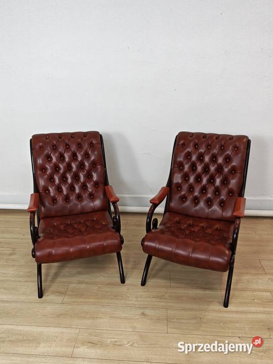 Dwa fotele chesterfield Sandomierz sprzedam