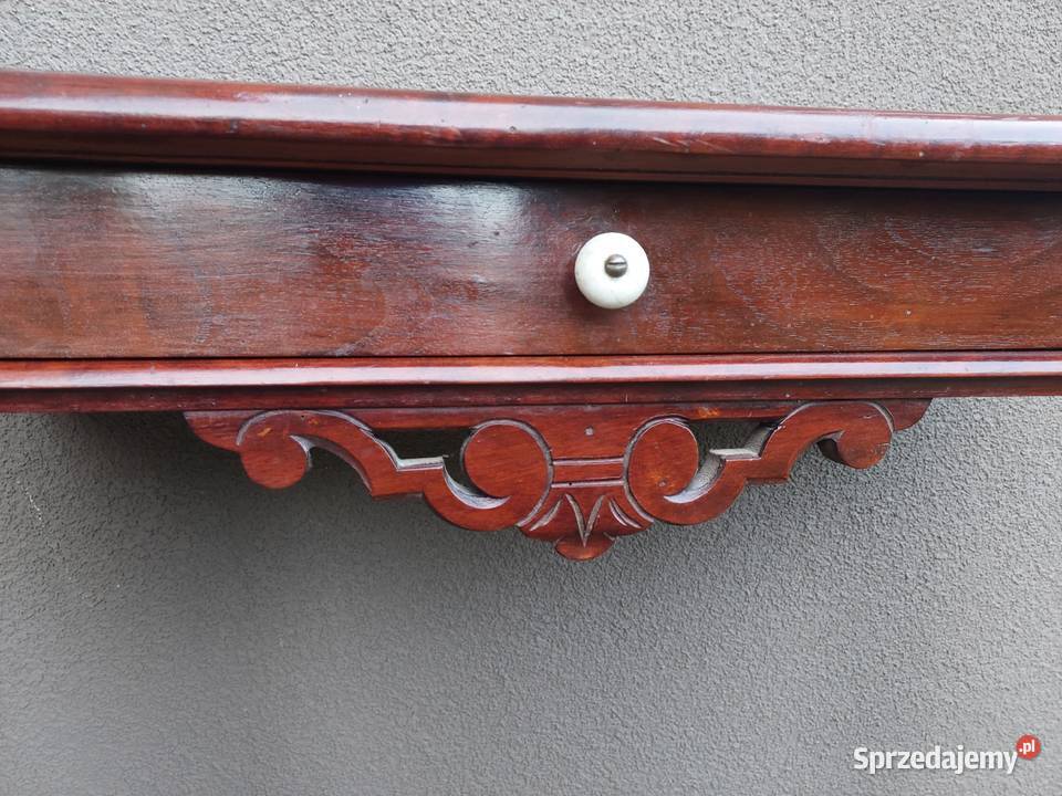 Stara eklektyczna konsola półka pod lustro z