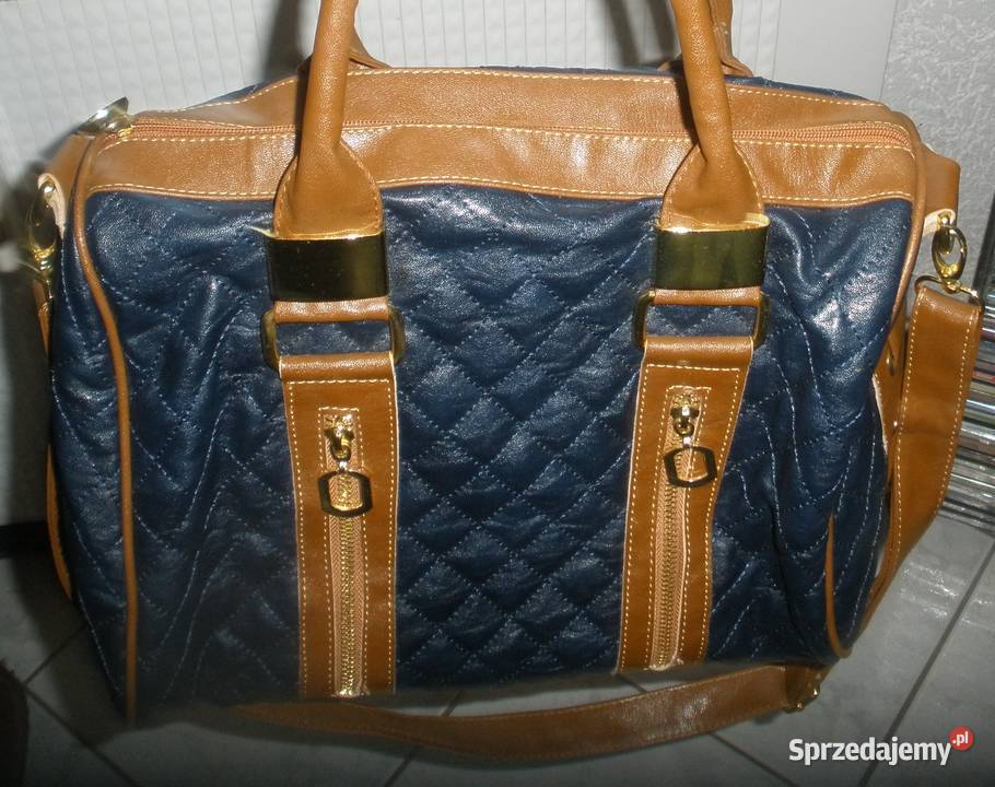 Torba damska skórzana granatowa małopolskie Kraków sprzedam