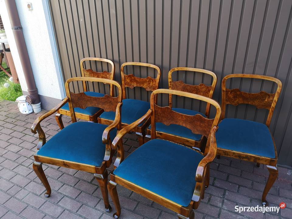 KrzesłaFotele Komplet 6 Sztuk ARTDECO Stare sprzedam