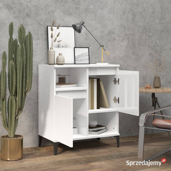 Komoda biała z połyskiem 60x35x70 materiał Komody Warszawa sprzedam