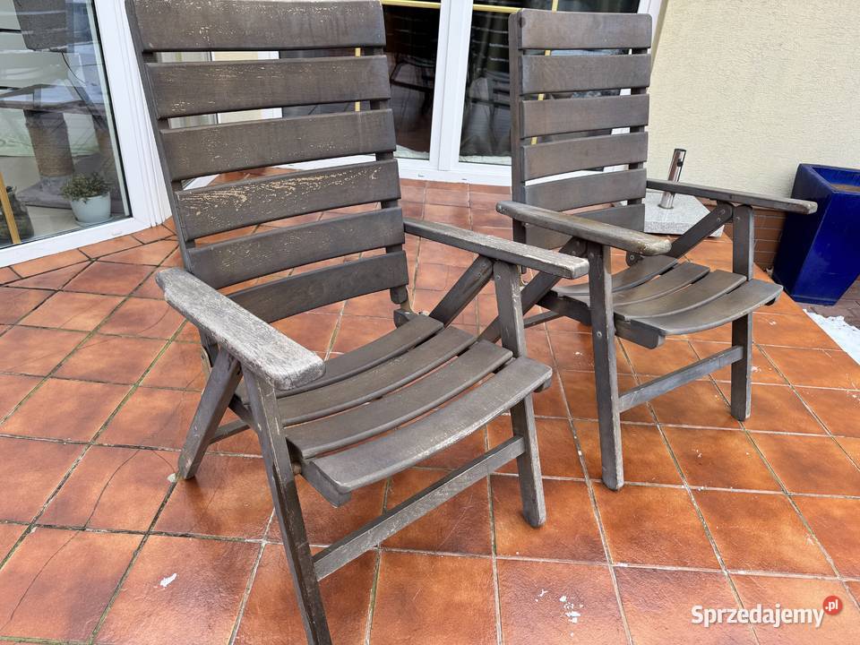 leżak ogrodowy drewniany fotel krzesło meble Garwolin
