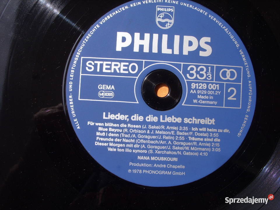 Winyl LP Pop NANA MOUSKEORILIDER DIE LIEBE 1978 pop Wołów