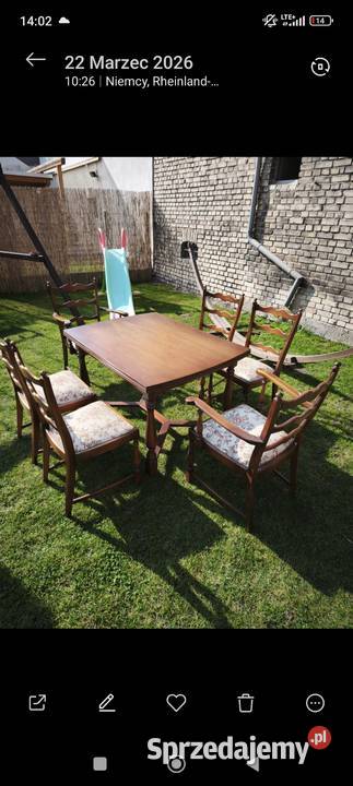 Drewniany stół z krzesłami Grodzisk Mazowiecki