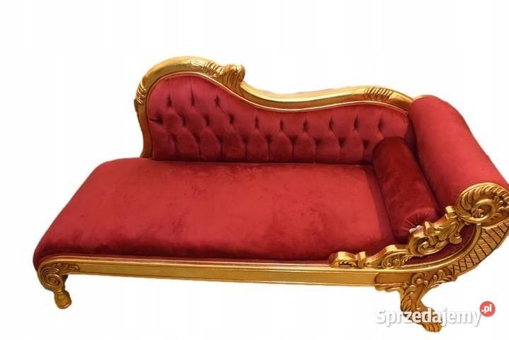 Czerwona Pałacowa Sofa Kanapa Leżanka Szezlong Kraków