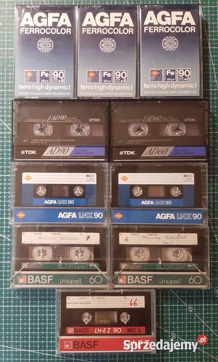 Kasety magnetofonowe TDK AGFA BASF nowe zestaw10 Gdynia