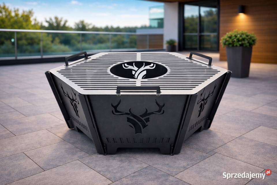 Palenisko Ogrodowe PREMIUM 2w1 Grill Stal 3 mm Sączów