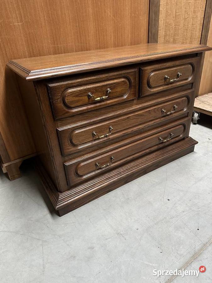 Ładna dębowa komoda 105 z szufladami Komody Sławoszewek