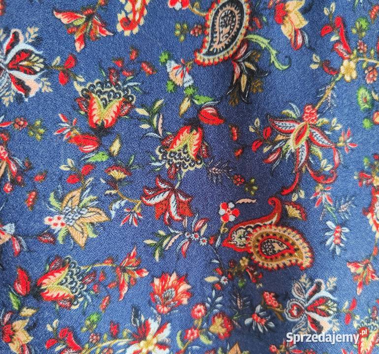 Bluzka Esprit 40 L niebieska wzór floral orient Szczecin