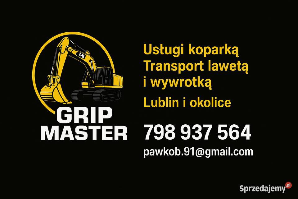 Usługi koparka wywrotką laweta mala Mełgiew