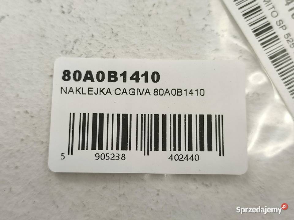 NAKLEJKA MITO SP 525 PRAWY BOCZEK MV AGUSTA MITO osobowe