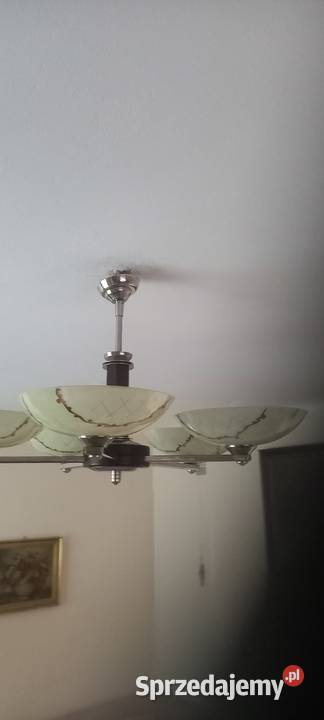 Pięcioramienny żyrandol w stylu Art Deco z Antyki Skierniewice