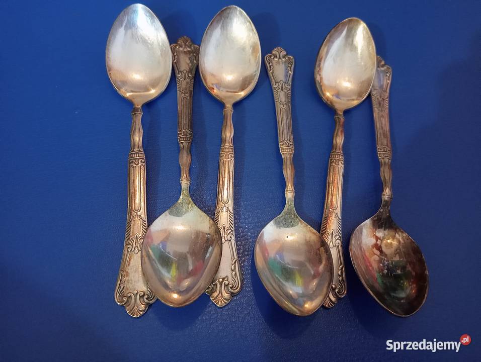 posrebrzane łyżki do zupy deserowe łyżeczki Pozostałe Brwinów sprzedam