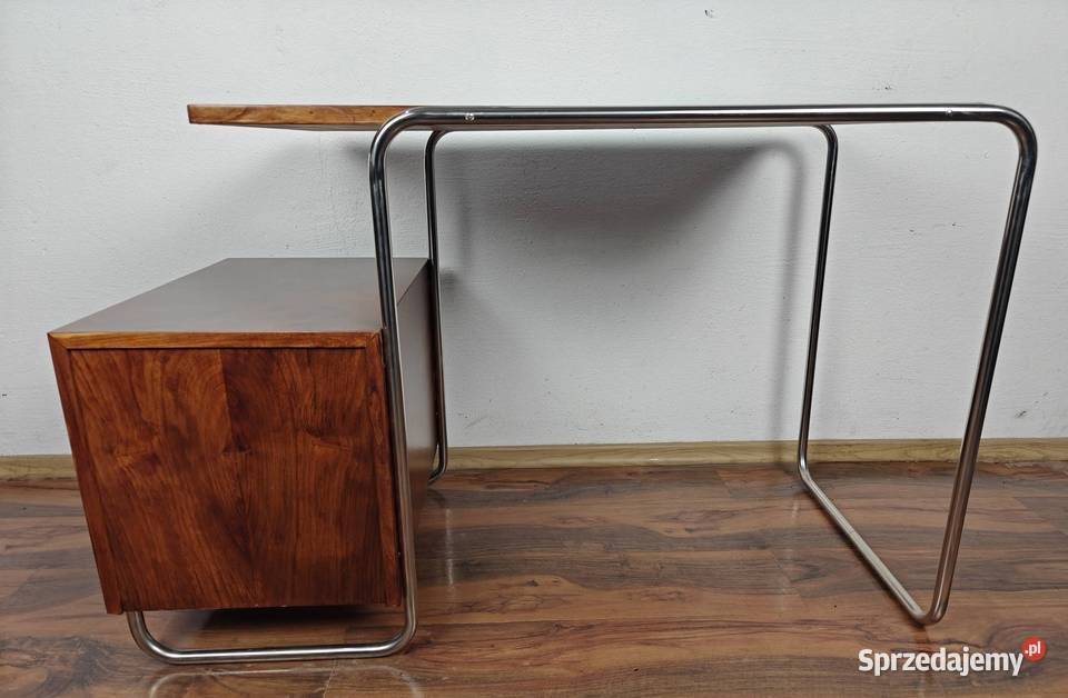 Biurko Bauhaus Art Deco Chrom Czereśnia Meble Kraków sprzedam