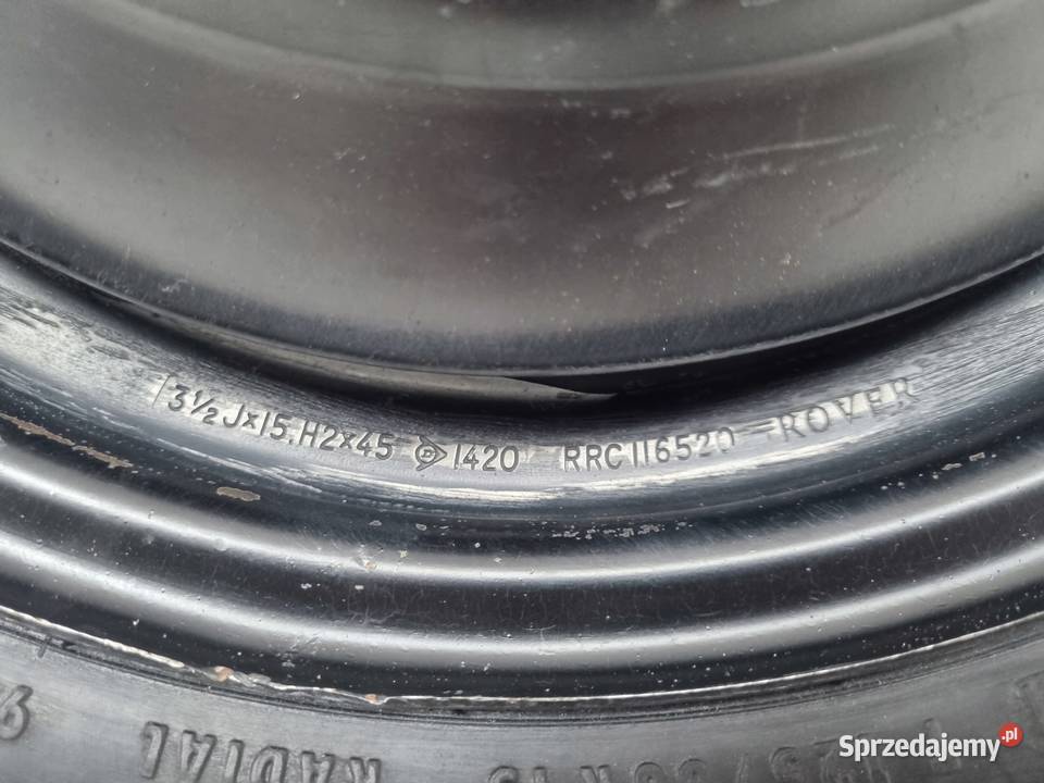 KOŁO DOJAZDOWE ZAPASOWE Rover 25 45 12580 R15 Chełm sprzedam