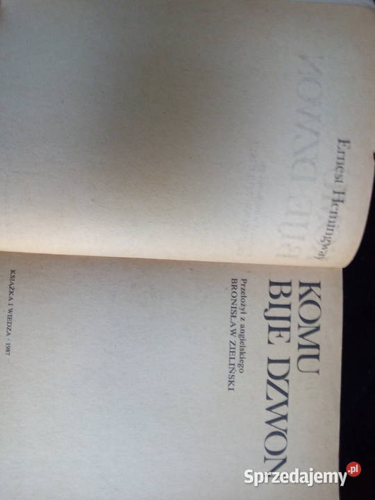 Ernest Hemingway Komu bije dzwon Pozostałe Sokółka