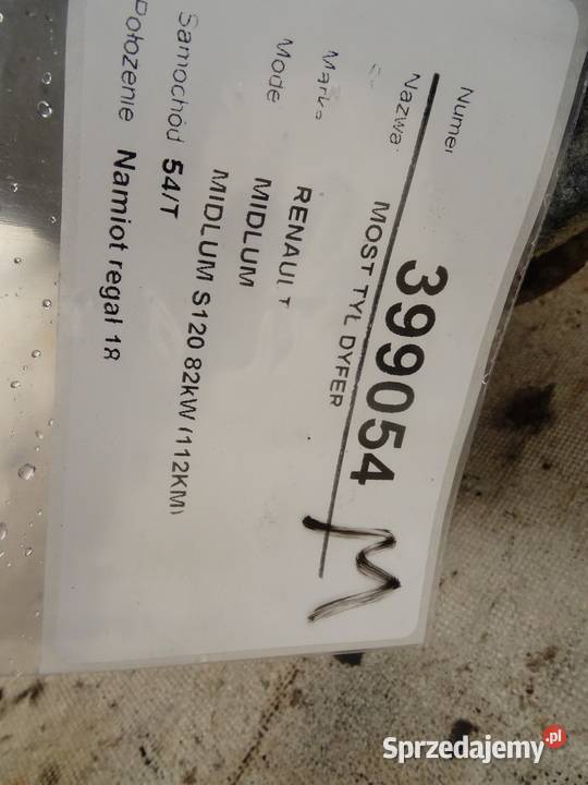 MOST TYŁ DYFER RENAULT TRUCKS MIDLUM Van minibus Mosty podkarpackie sprzedam