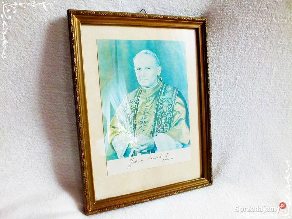 Stary Obraz Święty Jan Paweł II Papież Żary