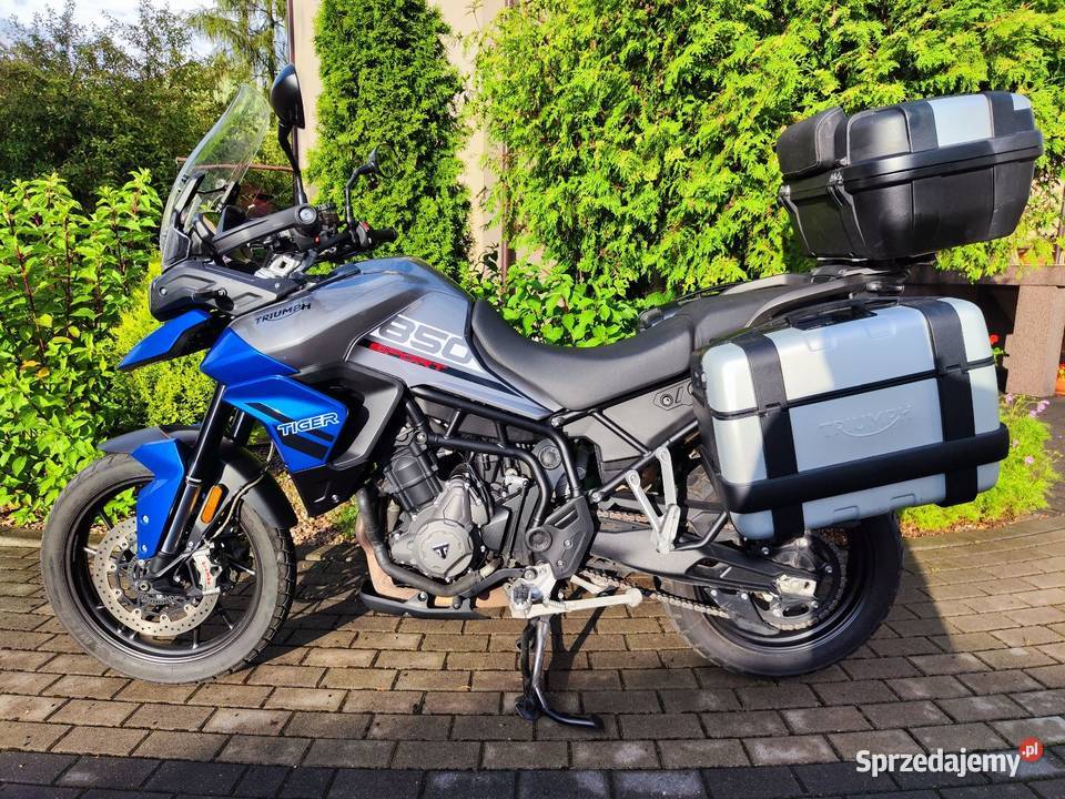 Triumph Tiger 850 Sport ABS 2021 komplet kufrów niebieski sprzedam