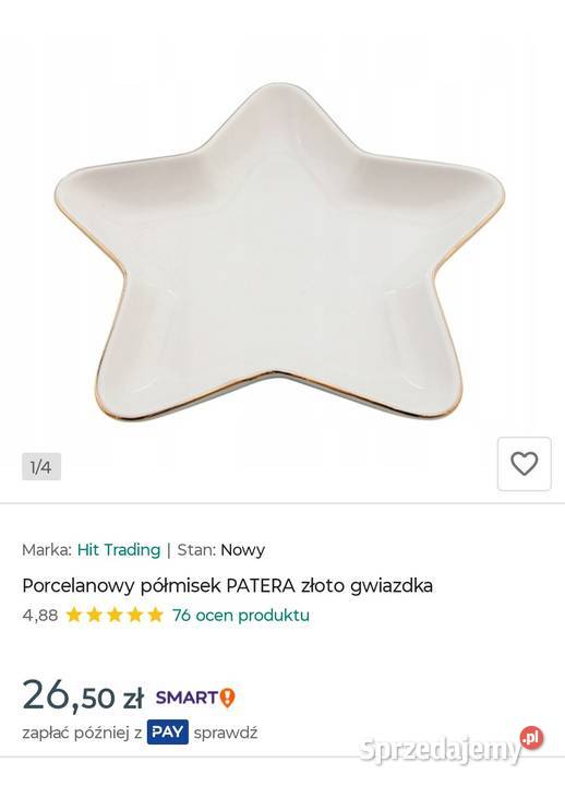 Półmisek porcelanowy gwiazda 30x30x5 Przedecz