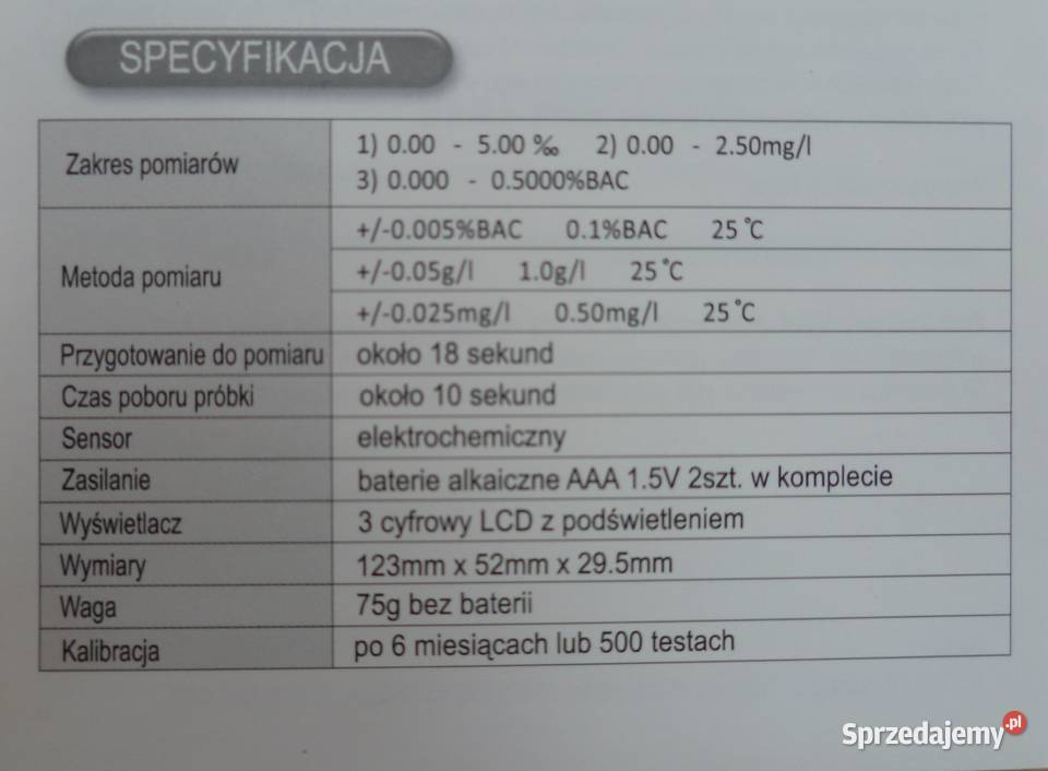 Profesionalny Alkomat Elektrochemoczny Alcoscent Sosnowiec