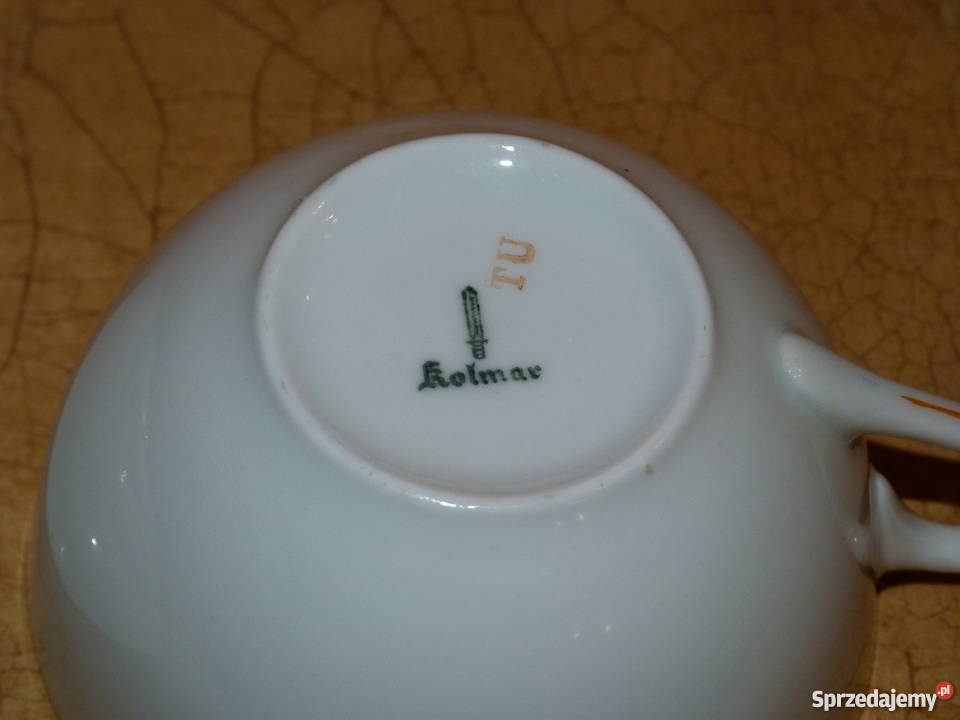 Filiżanka z talerzykiem stara porcelana KOLMAR Bydgoszcz