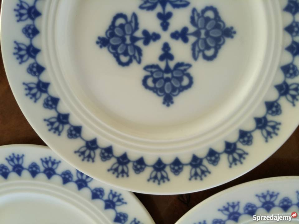 Porcelana kobalt podszkliwny Melitka talerzyki Ropa