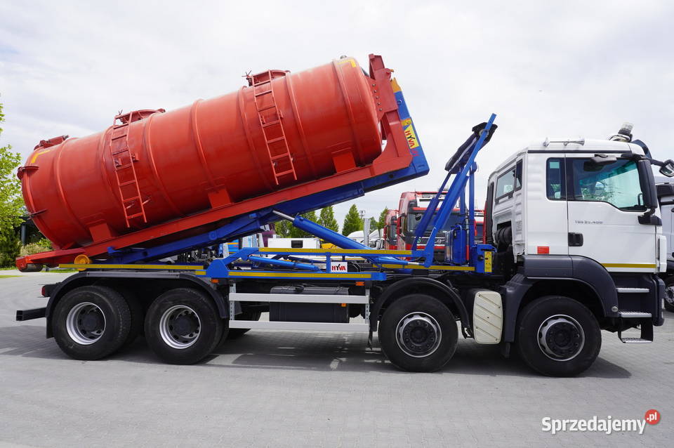 Man TGS 35400 8x4 E5 Hakowiec HYVA Beczka 1cm3 Kraków