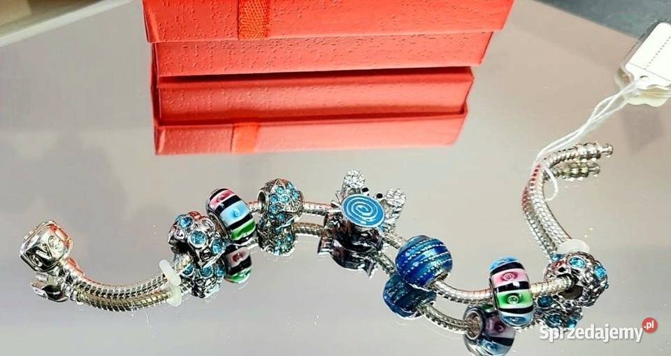 BRANSOLETKA MODUŁOWA Z KORALIKAMI MURANO KRAB małopolskie