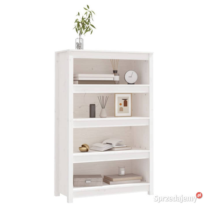 Regał na książki biały 80x35x126 lite drewno Regały Warszawa