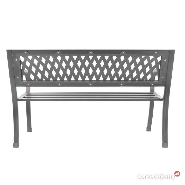 Ażurowa ławka ogrodowa z oparciem parkowa Poznań