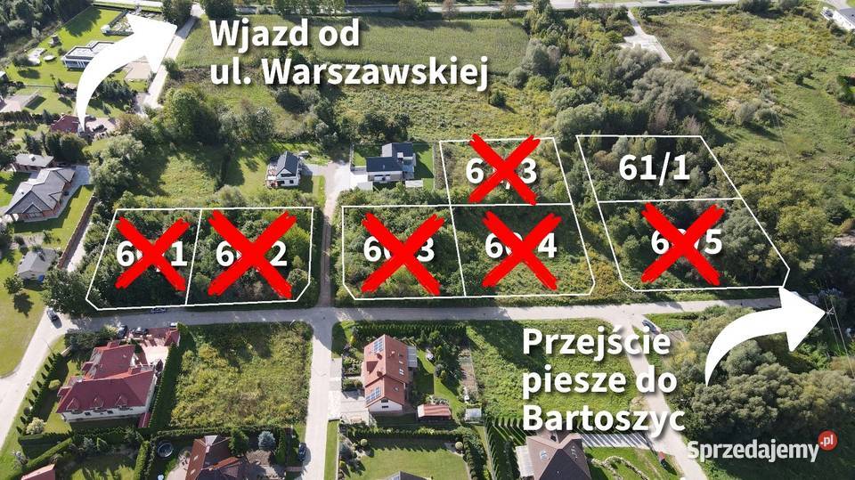 OKAZJA Ostatnia działka budowlana Wawrzyny 37 m2 Bartoszyce