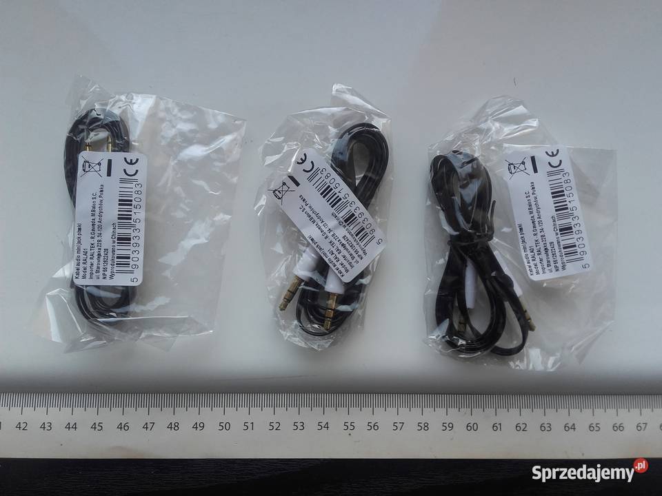 Kabel audio 1m AUX miniJack 35mm płaski stereo Bydgoszcz