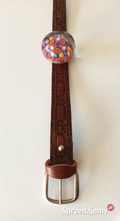 Pasek męski skóra z PRL vintage 3cm