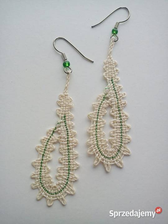 Kolczyki klockowe Wiśniowa sprzedam