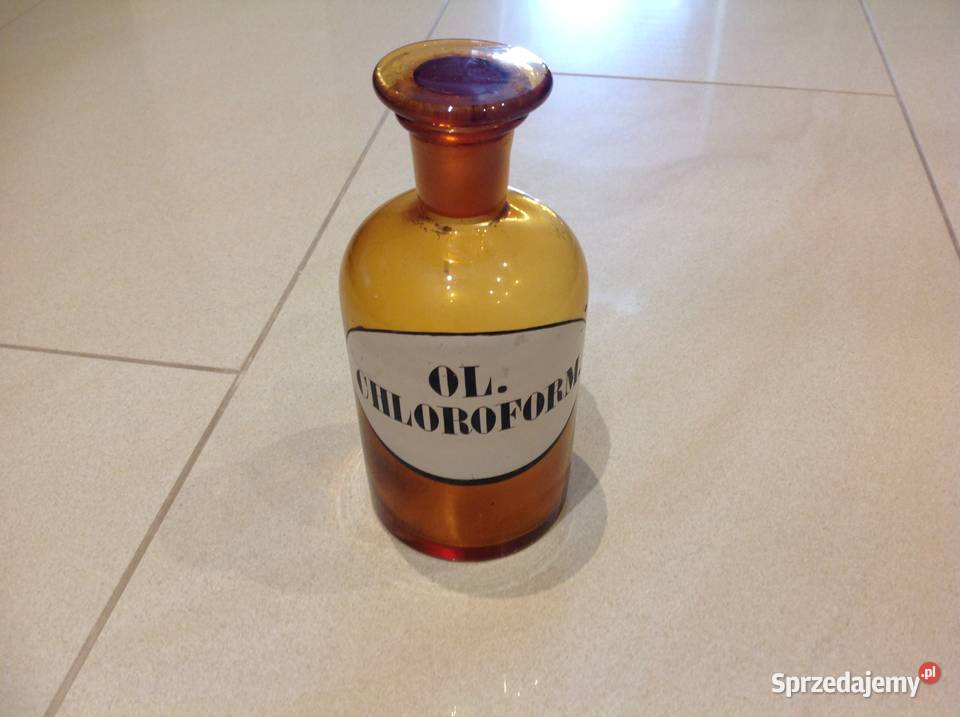 Stara Butelka Szklana Apteczna Sygnowana Szkło Nowa Sól