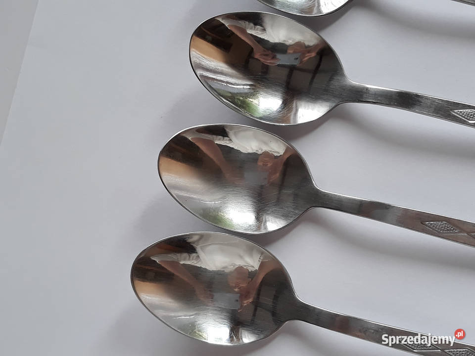 Łyżki obiadowe ROMBY KARO Gerlach sztućce PRL śląskie Dąbrowa Górnicza sprzedam