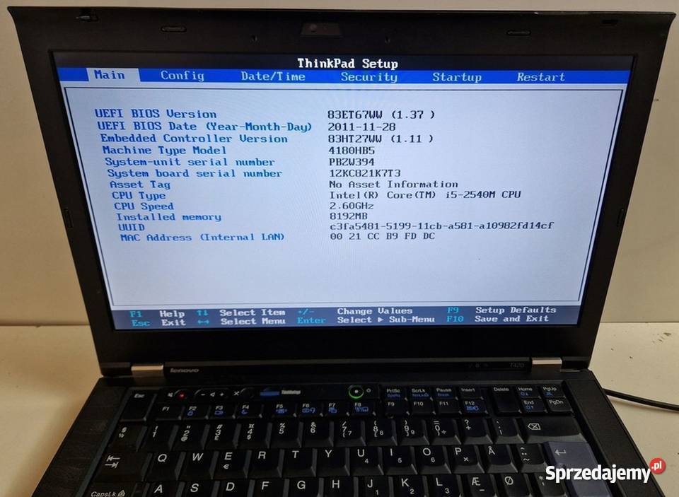 Lenovo ThinkPad T420 i5 Ram 8GB SSD 256GB WIN 11 Warszawa