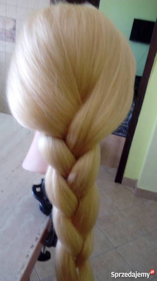 Główka fryzjerska 100 naturalny włos blond 7075 Rawicz sprzedam
