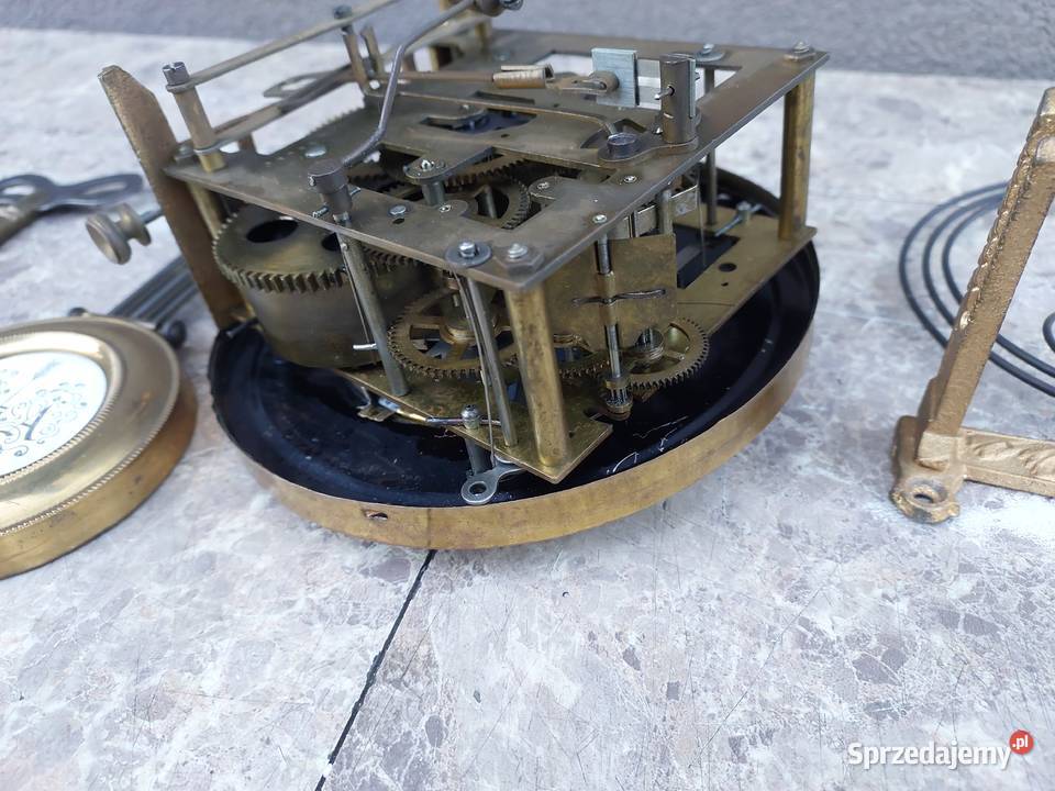 146 Zestaw mechanizm starego zegara FMS tarcza Tczew