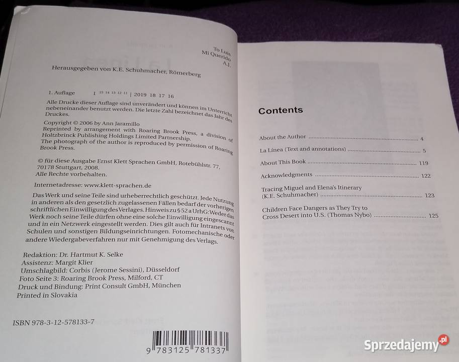 La linea Ann Jaramillo Rok wydania 2019 sprzedam