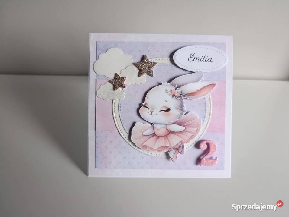 Personalizowana kartka na urodziny królik