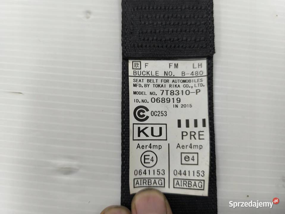 PAS BEZPIECZEŃSTWA PRAWY PRZÓD SUBARU FORESTER wielkopolskie